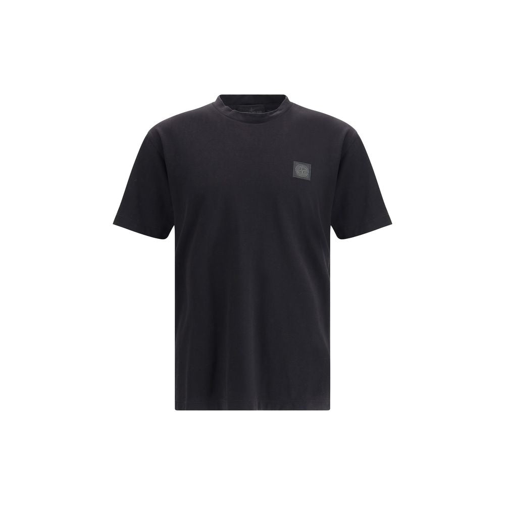 Stone Island Crew-neck T-shirt with monochrome compass logo